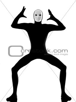performer mime with mask angry displeased