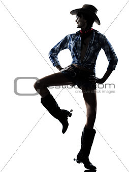 woman cow girl dancer happy dancing country music