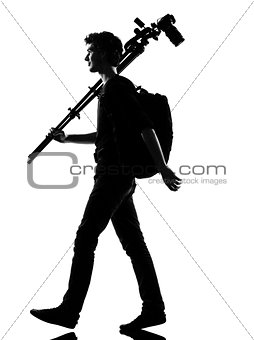 young man silhouette photographer