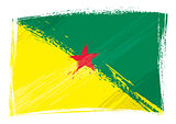 Grunge French Guiana flag