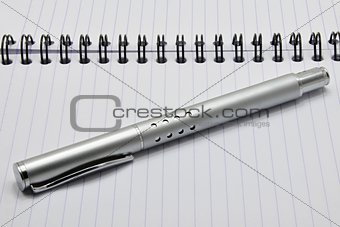 Metal ink pen and notepad