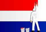 Painting Netherlands Flag