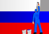 Painting Russian Flag