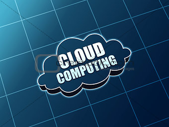 cloud computing blue figure