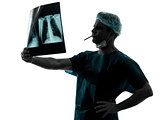 doctor surgeon smoking  man silhouette