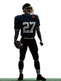 quarterback american football player man standing silhouette