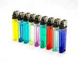 Used Colorful cigarette lighters