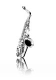 Black and white  saxophone
