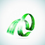 Abstract green shiny ribbons eps10 vector illustration