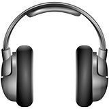 Isolated metallic headphones eps10 vector illustration