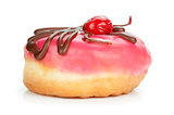 sweet pink doughnut