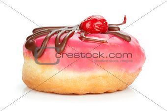 sweet pink doughnut