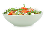 salad with arugula, tomatoes and mozzarella
