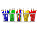 Colored pencils in the organizer