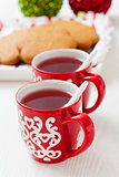Christmas mulled wine and gingerbread