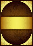 Abstract Gold Floral Frame Background