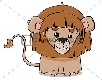Young lion cub illustration