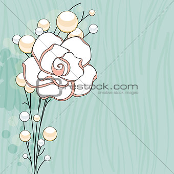 Rose and Pearls Background