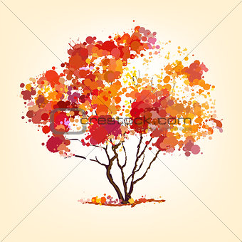 autumn vector tree of blots