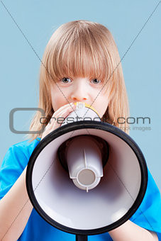 boy with megaphone