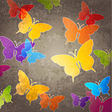 Abstract background with butterfly