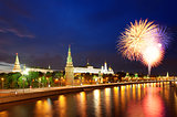 Fireworks over the Moscow Kremlin