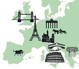 european travelling background