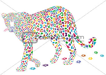 colorful leopard