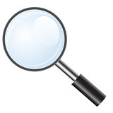 Magnifying glass icon, search icon. Vector illustration.