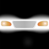 Light of car headlights