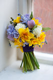 wedding bouquet of spring flowers