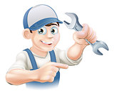 Plumber or mechanic pointing