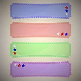 Set of colourful retro badges
