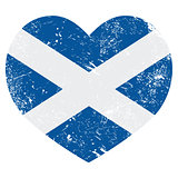 Scotland retro heart flag