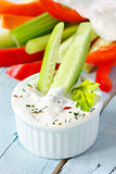 Vegetables and dip.