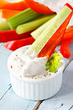 Vegetables and dip.