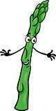 cute asparagus vegetable cartoon illustration