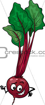 cute beet vegetable cartoon illustration