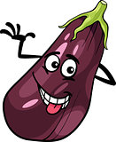 funny eggplant vegetable cartoon illustration