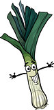  cute leek vegetable cartoon illustration