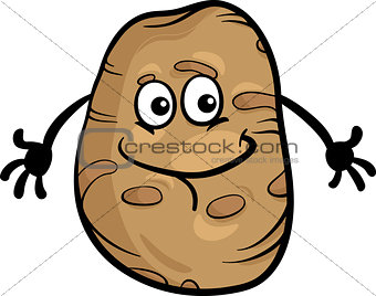 cute potato vegetable cartoon illustration