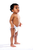 Cute baby toddler standing