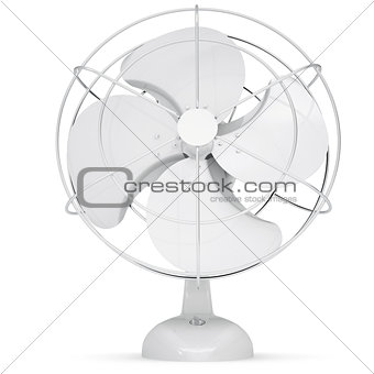 White desk fan