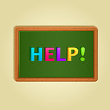 Word Help Composed From Colorful Letters