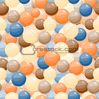 Seamless Background with Red Blue Yellow Bubble Balls