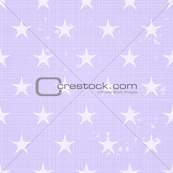 Seamless Retro Pattern with Scratch and Big Stars