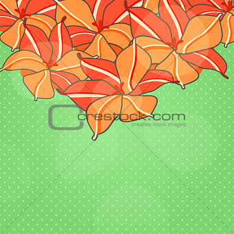 Vector Autumn Floral Card