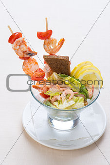 Salad from seafood