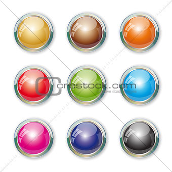 Set with colorful buttons.