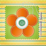 Colorful scrapbook with flower.
